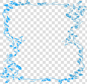 Malibu Blue Floral Border Svg Clip Arts   Transparent Floral Wedding Border  HD Png Download