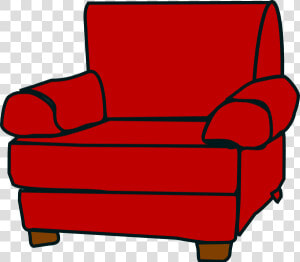 Red Armchair Clip Art   Armchair Clipart  HD Png Download