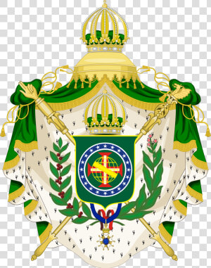 Grand Imperial Arms Of Brazil   Coat Of Arms Empire Of Brazil  HD Png Download