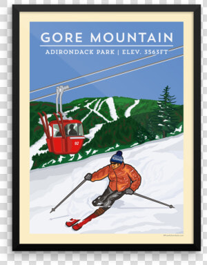 Mountain Ski Vintage Poster  HD Png Download