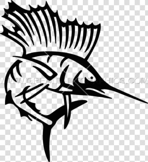 Picture Black And White Sailfish Production Ready Artwork   Sail Fish Art Black And White  HD Png Download