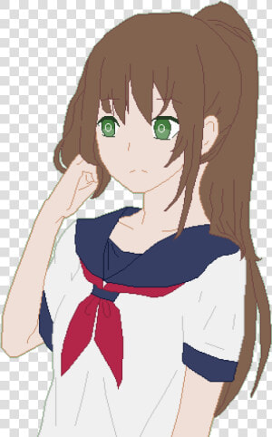 Transparent Yandere Chan Png   Brown Hair Yandere  Png Download