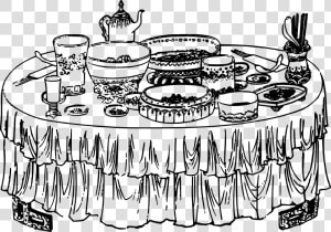 Transparent Thanksgiving Dinner Clipart Black And White   Buffet Clipart Black And White  HD Png Download