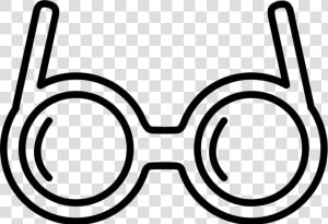 Eyeglasses Circular Shape Outline   Очки Иконка Пнг  HD Png Download