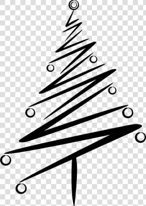 Abstract Christmas Tree Clip Arts   Abstract Christmas Tree Clipart Black And White  HD Png Download