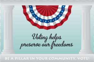 Voting Helps Preserve Our Freedoms Banner Vector Graphics   Map  HD Png Download