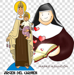 Mother  Our Lady Of Mount Carmel  Carmelites  Woman    Nuestra Señora Del Carmen Caricatura  HD Png Download