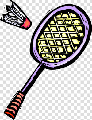 Vector Illustration Of Sport Of Badminton Racket Or   Sports Equipment Clip Art  HD Png Download