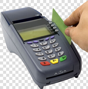 Swiping A Card Through A Pos Machine   Card Swipe Machine Png  Transparent Png