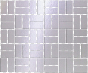 1 X 2 Inch Silver Mirrored Glass Tile In Basket Weave   Basket Weave 2 Tile  HD Png Download