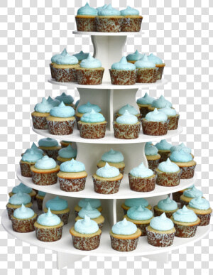 5 Tier White Plastic Cupcake Tower Rental   Cupcake Tower  HD Png Download