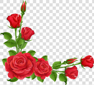 Red Flower Clipart Easter Flower   Rose Flower Border Png  Transparent Png