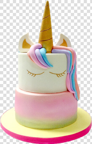 Unicorn Cake With Fondant Hair  HD Png Download