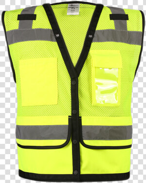 Ml Kishigo S5008 Class 2 Lime Surveyor Vest With Pockets   Lifejacket  HD Png Download