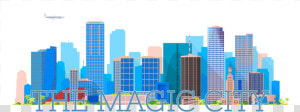 City Of Miami Skyline Vector   City Miami Png  Transparent Png