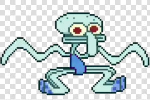 Squidward Pixel Tumblr Pixelart Overlay Png Squidward   Dancing Squidward  Transparent Png