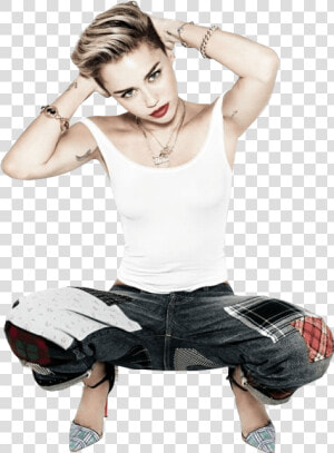 Miley Cyrus Kneeling Down   Miley Cyrus Png  Transparent Png