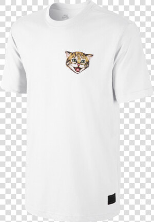 Nike Sb Cat Scratch 15 Men S T shirt Size Medium   Clean White T Shirt  HD Png Download