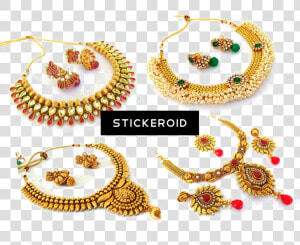 Gold Necklace Accessories   Jewellery Necklace Set Png  Transparent Png