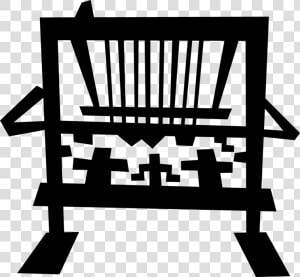 Vector Illustration Of Weaving Loom In Industrial Textile   Weaving Loom Clip Art  HD Png Download