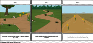 Road Not Taken Story Board  HD Png Download