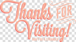 Thanks For Visiting Words   Poster  HD Png Download