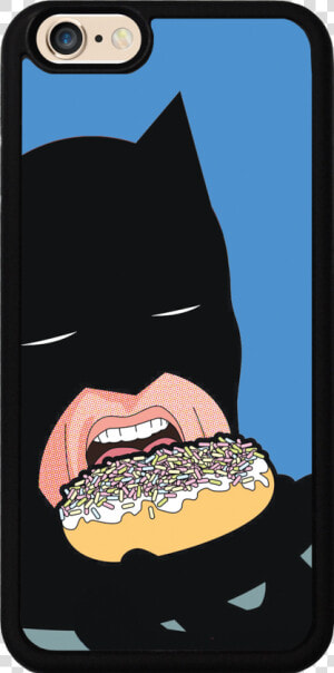 Batman Eating A Donut Case   Batman Eating A Donut  HD Png Download