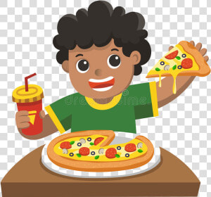 Eating Clipart Person Pizza Graphics Illustrations   People Eating Pizza Clipart  HD Png Download