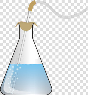 Flask  Test  Laboratory  Experiment  Chemistry   Erlenmeyer Flask With Tube  HD Png Download