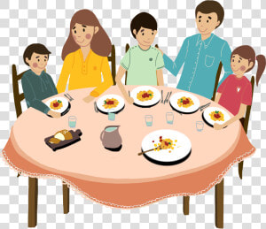 Transparent Family Dinner Table Clipart   Host Family Clip Art  HD Png Download