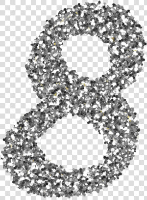  8  silver  glitter  sparkle   Silver Glitter Numbers Png  Transparent Png