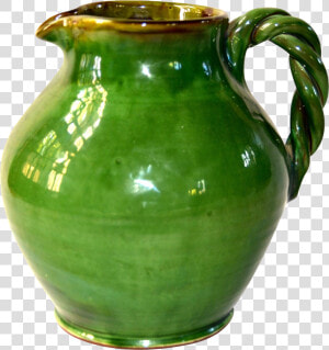 Antique Italian Green Water Pitcher   Jug  HD Png Download