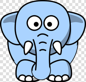 Baby Elephant Clipart Blue   Light Blue Elephant  HD Png Download