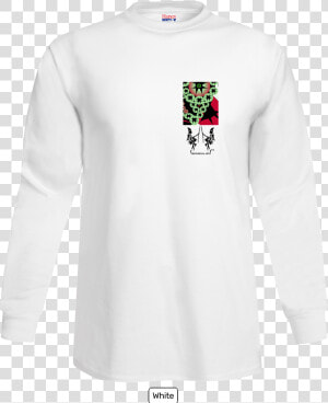 Discovery 3 5186 White Mock   Long sleeved T shirt  HD Png Download