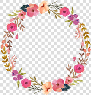 Watercolor Wreath Flower Png  Transparent Png   Png   Pink Floral Wreath Png  Png Download