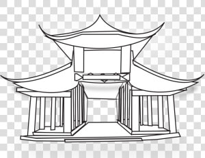 Download Collection Of Chinese   Chinese Temple Drawing Easy  HD Png Download