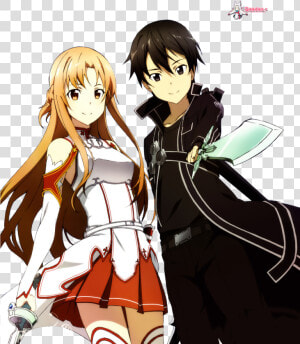 Render Kirito And Asuna S A O By Nio Nyan d7r5gn7  HD Png Download