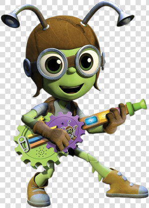 Beat Buts Crick On His Guitar   Crick From Beat Bugs  HD Png Download