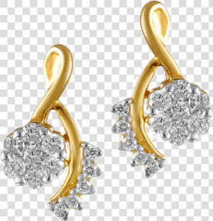 Transparent Diamond Earring Png   Gold And Diamond Earring Png  Png Download