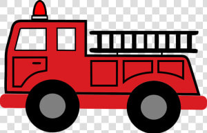 Camión De Bomberos  Gancho Y La Escalera  De Emergencia   Easy Draw Fire Truck  HD Png Download