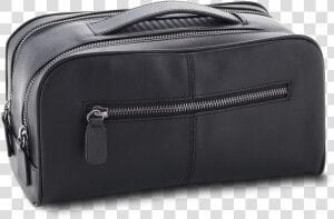 Black Leather Wash Bag   Handbag  HD Png Download