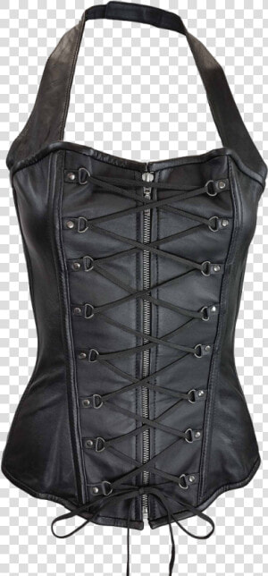 Zipper Halter Corset  HD Png Download