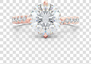 East West  Four Prong  Round Solitaire   Engagement Ring  HD Png Download