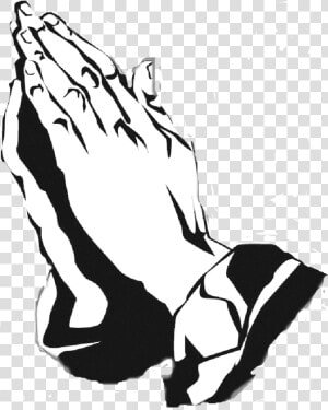 Black And White Praying Hands Free Download Clip Art   Transparent Praying Hands Png  Png Download