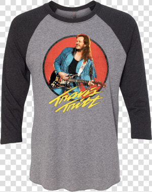 Travis Tritt Grey And Vintage Black Raglan Tee Title   Gardner Webb University T Shirts  HD Png Download