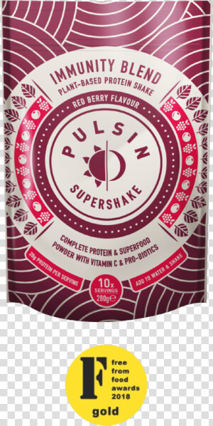 Pulsin Super Shake Immunity Red Berry  HD Png Download