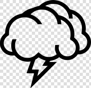 Storm Cloud Icon Png   Thunderstorm Clipart Black And White  Transparent Png