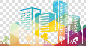 Silhouette Cityscape Building Icon Color City Print   Building Silhouette Color Png  Transparent Png