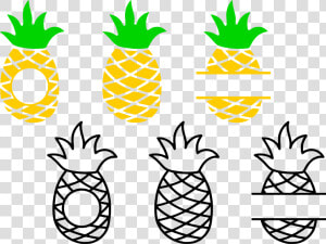 Clip Art Be A Pineapple Svg   Monogram Pineapple Frame  HD Png Download