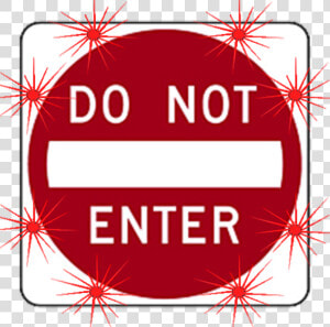 Image Logo For Lighted Roadway Signs   Printable Do Not Enter Sign  HD Png Download